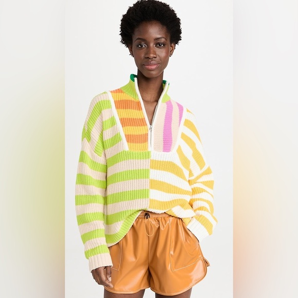 STAUD Multicolor Striped Turtleneck Sweater - Picture 3 of 13